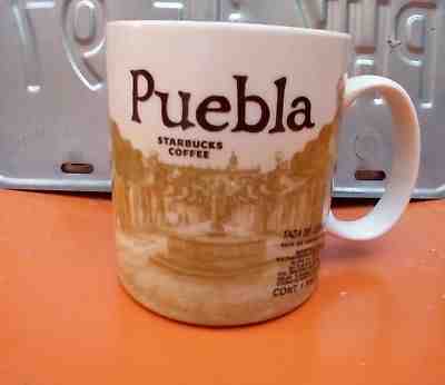 Mexico Starbucks Mug City Puebla Hard To Find Mexican Sticker SKU Original Taza - Sold on eBay Nov, 25th 2018 for $22.49