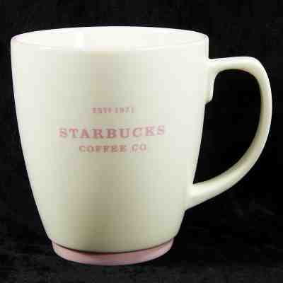 Starbucks Pink Trim White Mug Est 1971 Oversized 18 oz 2006 Coffee Cup - Sold on eBay Dec, 16th 2018 for $15.99