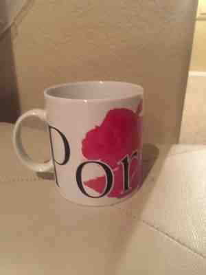 Starbucks 1994 20 oz Portland City Mug Collector Series Red Rose Coffee Cup - Sold on eBay Dec, 16th 2018 for $20.00