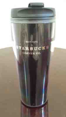 Starbucks 2002 Barista Coffee Cup Travel Mug Tumbler 16 oz Black Plastic w/Lid - Sold on eBay Dec, 6th 2018 for $11.99