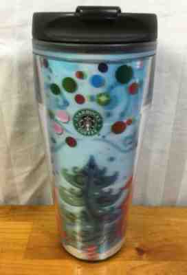 2004 Starbucks Christmas 16 oz tumbler coffee Christmas Trees  - Sold on eBay Dec, 6th 2018 for $11.98