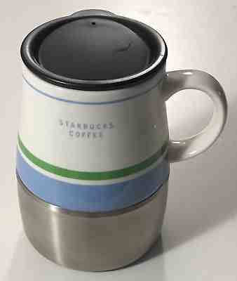Starbucks 2005 Travel Coffee Mug Cup Ceramic and Stainless Steel 14oz With Lid - Sold on eBay Dec, 16th 2018 for $16.75