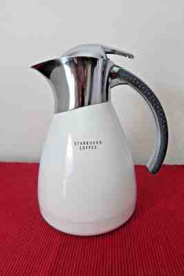 Stylish Starbucks White Coffee Tea Carafe Pitcher Server 32oz 2005 GUC - Sold on eBay Dec, 5th 2018 for $35.00