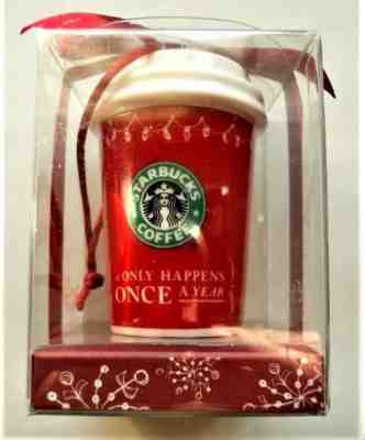 Authentic Signed Starbucks 2005 Traveler Mug Christmas Ornament New in Box - Sold on eBay Dec, 5th 2018 for $14.99