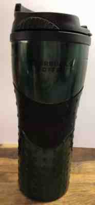 Starbucks Coffee 2006 Green Black Nubby Rubber Grip 16oz Travel Tumbler Cup Mug - Sold on eBay Dec, 17th 2018 for $17.99