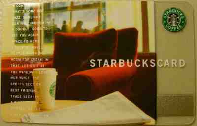 STARBUCKS CARD JAPAN 2006 RED COUCH SOFA 6034 SERIES RARE FREE SHIPPING - Sold on eBay Dec, 16th 2018 for $49.99