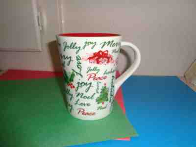 Starbucks Words of Christmas Red Interior Holiday 2007 12 Oz Coffee Mug Tea Cup - Sold on eBay Dec, 16th 2018 for $19.95