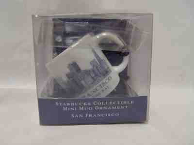 2007 MIB Starbucks Coffee SAN FRANCISCO Mini Miniature Coffee Mug Ornament  - Sold on eBay Dec, 16th 2018 for $11.00