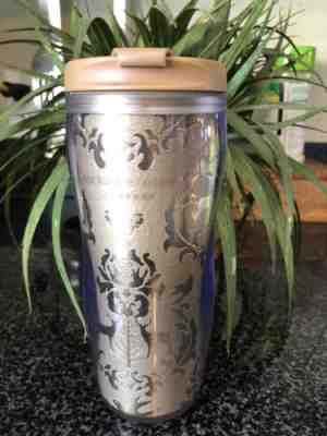 Starbucks 2008 Gold Holiday 12 oz Travel Insulated Tumbler Mug w/Lid - Sold on eBay Dec, 16th 2018 for $15.00