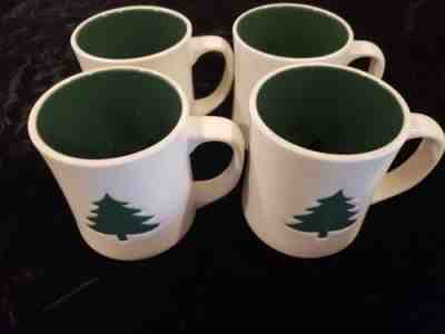 x4 2008 Starbucks Evergreen/Pine Christmas Tree Mug~ Coffee or Tea Mug 12oz - Sold on eBay Dec, 16th 2018 for $29.99
