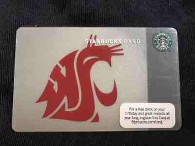 WASHINGTON STATE UNIVERSITY COUGARS STARBUCKS COFFEE GIFT CARD 2010 FOOTBALL - Sold on eBay Dec, 17th 2018 for $20.00
