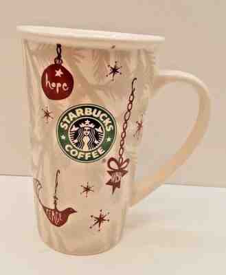 Starbucks Coffee/Tea 2010 Holiday Mug Cup 19 oz Christmas Xmas Peace Hope - Sold on eBay Dec, 16th 2018 for $6.00