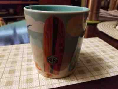 Starbucks Hawaii Coffee Mug Cup Surfboard Beach 2010 Bone China - Sold on eBay Dec, 16th 2018 for $15.00