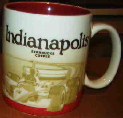 2010 STARBUCKS INDIANAPOLIS INDY 500 RACE CAR COLLECTOR SERIES COFFEE CUP MUG - Sold on eBay Dec, 16th 2018 for $14.88