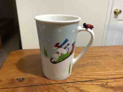 Starbucks 2011 Holiday Christmas Child' Mug ~ Dog Sledding ~Ice Skating Airplane - Sold on eBay Dec, 16th 2018 for $3.50