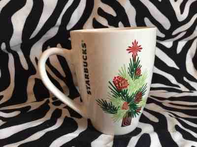 (2) TWO! 2011 STARBUCKS Christmas Pine Tree  Pinecones Holiday Coffee Mugs 16oz  - Sold on eBay Dec, 16th 2018 for $9.99