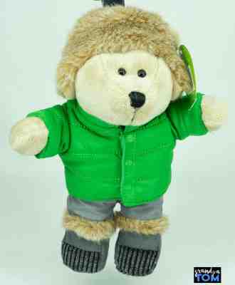 NWT-2011 Starbucks Bearista Bear 104th Limited Edition Green Puffer Coat Plush - Sold on eBay Dec, 16th 2018 for $10.00