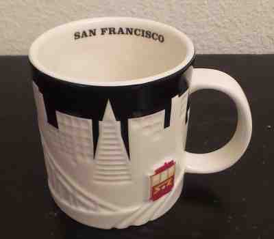 Starbucks Coffee San Francisco Golden Gate Bridge Cup Mug Relief  2012 16 Ounce - Sold on eBay Dec, 13th 2018 for $23.95