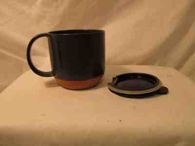 2013 Starbucks Coffee Charcoal Ceramic & Cork 12oz Coffee Mug Cup w/Lid Unused - Sold on eBay Dec, 16th 2018 for $15.00