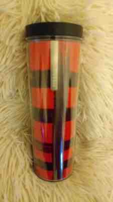 New 2013 Starbucks Red+BlackPlaid Insulated Plastic Travel Tumbler - 16oz - Sold on eBay Dec, 16th 2018 for $26.95