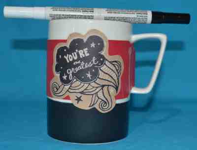 Starbucks 2013 You're the Greatest Made By You Art Coffee Mug With Marker Pen - Sold on eBay Dec, 16th 2018 for $15.00