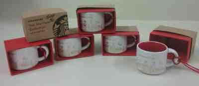Lot of 5 Washington D.C. STARBUCKS You Are Here Ornaments 2014 - Sold on eBay Dec, 16th 2018 for $4.99