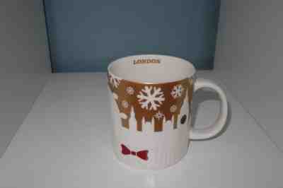 Brand New Starbucks London England Relief Mug Gold Christmas 2014 - Sold on eBay Dec, 16th 2018 for $56.00