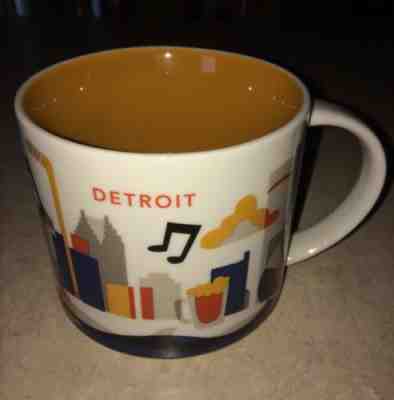 Starbucks You Are Here Collection Detroit Coffee Cup 14oz Mug 2015 - Sold on eBay Dec, 16th 2018 for $8.00