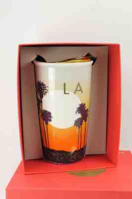 Starbucks LA Los Angeles City Ceramic Double Wall 2015 Dot Collection & Red Box - Sold on eBay Dec, 16th 2018 for $59.99