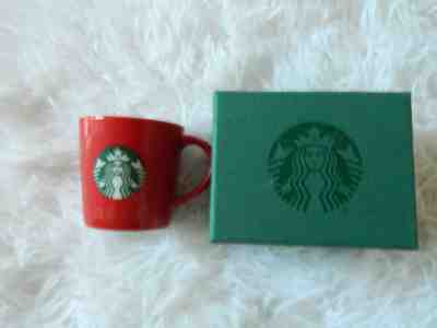  NIB STARBUCKS Demitasse Cup Holiday 2016 Espresso Red  Mermaid Logo 3oz - Sold on eBay Dec, 17th 2018 for $11.99