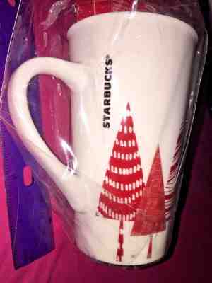Starbucks 16 oz 2017 Coffee Mug Christmas Trees Holiday Peppermint Cocoa gift pk - Sold on eBay Dec, 16th 2018 for $10.99