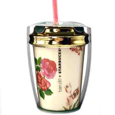 NEW Starbucks 2018 Holiday Collection Ban.do Ornament Floral Bando Limited Ed - Sold on eBay Dec, 17th 2018 for $14.95
