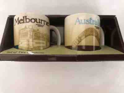 Starbucks Demitasse Set MELBOURNE + AUSTRALIA demi 3oz NIB RARE! Global Icon - Sold on eBay Sep, 30th 2018 for $22.15