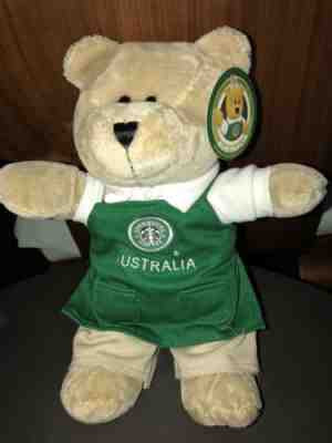 Starbucks bearista bear Australia Green Apron OLD LOGO.2007.US Seller Tag RARE  - Sold on eBay Sep, 28th 2018 for $28.99