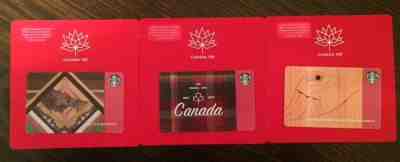 Starbucks "CANADA 150TH LIMITED SET OF 3" - New No Value Bilingual (Eng/Fr) - Sold on eBay Dec, 5th 2018 for $3.75