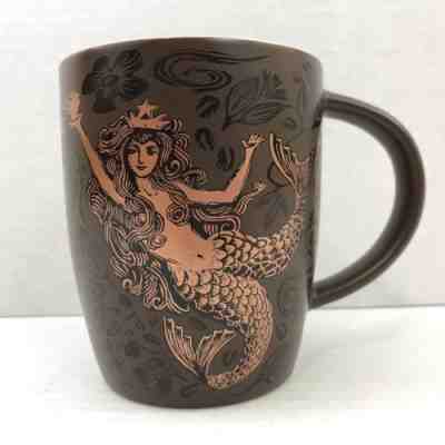 Starbucks 40th Anniversary Mermaid Mug Brown Copper Bone China Tea Cup - Sold on eBay Dec, 16th 2018 for $14.70