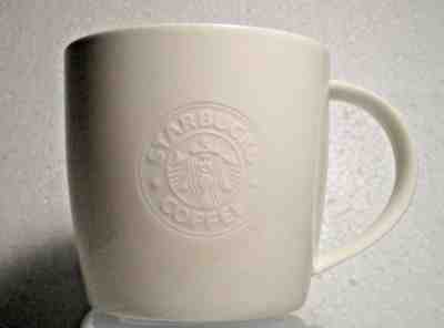 Starbucks 2009 New Bone China 16 oz Embossed Mermaid Logo Mug Coffee Cup - Sold on eBay Dec, 11th 2018 for $11.99