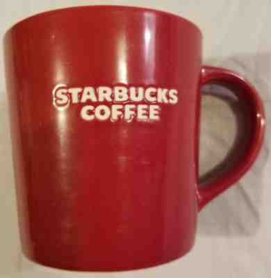 Starbucks 2010 16 oz Red White Coffee Mug Cup - New Bone China Etched Christmas - Sold on eBay Dec, 11th 2018 for $18.00