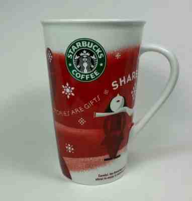 Starbucks Christmas Holiday Winter Mug 16 oz 2010 Stories are Gifts Bone China - Sold on eBay Dec, 11th 2018 for $8.55
