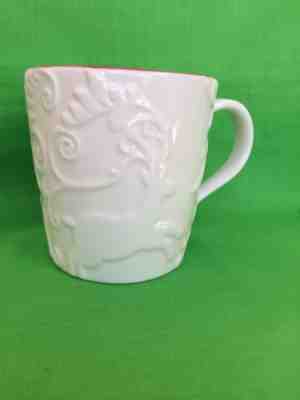 Starbucks New Bone China Embossed Reindeer Christmas Holiday Mug 2009 No Stains! - Sold on eBay Dec, 10th 2018 for $17.00