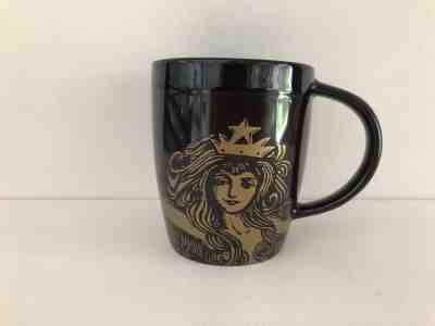 Starbucks coffee cup mug gold & black with Mermaid logo New Bone China 2012 - Sold on eBay Dec, 5th 2018 for $8.75