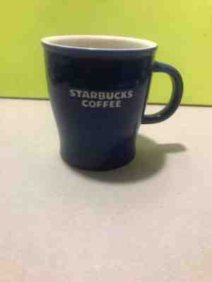 Starbucks Coffee New Bone China Blue White Embossed White Lettering Mug Cup 2009 - Sold on eBay Dec, 5th 2018 for $5.00