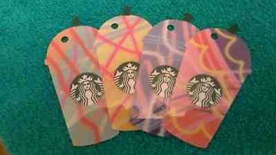 Starbucks GERMANY German Summer 2018 Four Frappuccino Die Cut Cups US Seller - Sold on eBay Nov, 26th 2018 for $4.84