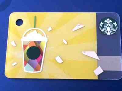 FREE SHIPPING NEW STARBUCKS YELLOW FRAPPUCCINO KEY CARD HONG KONG - Sold on eBay Oct, 8th 2018 for $7.99