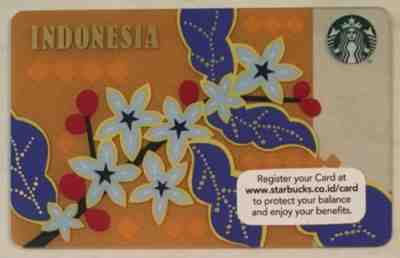 Starbucks 2014 INDONESIA Card HARD TO FIND - Sold on eBay Sep, 25th 2018 for $6.36