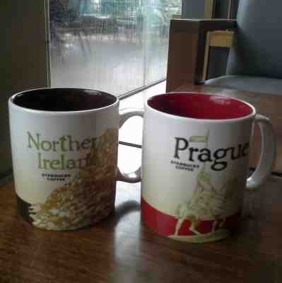 2 Original Starbucks Mugs Thailand Produced Series Northern Ireland & Prague - Sold on eBay Sep, 28th 2018 for $70.00