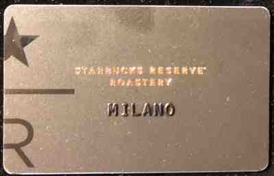 New Starbucks Milano Roastery Card - original - 2018 - 1st Starbucks in Italy - Sold on eBay Oct, 2nd 2018 for $26.00