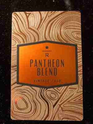 New Starbucks Pantheon Blend Taster card from Milano ITALY - original - 2018 - Sold on eBay Sep, 30th 2018 for $15.00