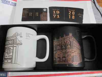Starbucks Cup Reserve Roastery Seattle Pike & Italy Milano Milan coffee mug set  - Sold on eBay Sep, 19th 2018 for $44.99