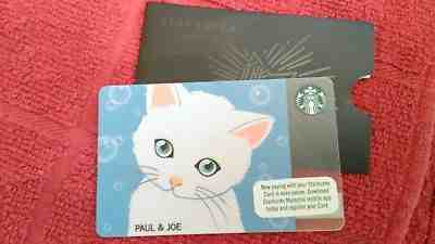 CUTE Limited & Hot! Starbucks Malaysia Paul & Joe Co-branded Gift Card w/Sleeve - Sold on eBay Dec, 16th 2018 for $3.93